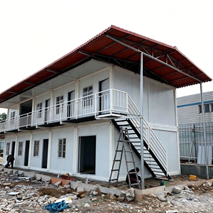 Casas Prefabricadas Modulares, Contenedor Oficina, Panel Sándwich de Acero, Piso Doble, Techo Impermeable, Balcón, Escalera, Obra - Product Image 1