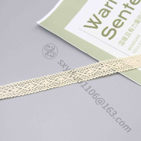 Dentelle en coton crochetée écologique de 1,7 cm, douce pour la peau, couleurs et longueurs personnalisées, vente en gros