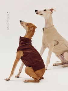 Winter Leisure High Collar Elastic Zipper Solid Vest <strong>Dog</strong> Yoga <strong>Clothes</strong> Small Greyhound <strong>Sausage</strong> Fox Terrier Warmth Spandex Acrylic - Product Image 4