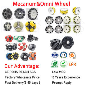 (4 polegadas) 100 milímetros de alumínio duplo <span class=keywords><strong>Omni</strong></span> roda Rollers 14054 roda omnidirecional - Product Image 5