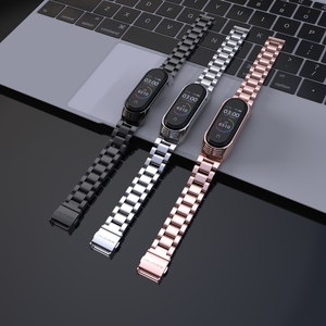 Mijobs correa de acero inoxidable estilo TF correa de reloj inteligente de Metal <span class=keywords><strong>para</strong></span> <span class=keywords><strong>Xiaomi</strong></span> <span class=keywords><strong>Mi</strong></span> <span class=keywords><strong>Band</strong></span> 6 <span class=keywords><strong>5</strong></span> 4 3 accesorios de pulsera - Product Image 2