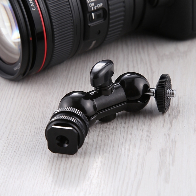 PULUZ Camera Adapter Accessories Factory Wholesale Flash Hot Shoe Swivel Ball Head 1/4 Inch Tripod Screw Magic Arm Lock