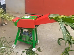 Trituradora de Paja Verde y Roja, Máquina Cortadora de Forraje con Ruedas y Motor, Componente Principal - Product Image 6