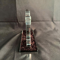 Neelpure 186267 Plaque personnalisée en cristal avec motif de plante germinante, image d'art personnalisée, pour la reconnaissance des jeunes talents