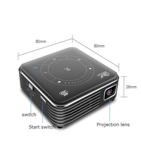 Vente en gros Offre Spéciale P11 854x480 DLP projecteur intelligent Android 9.0 4GB + 32GB Mini projecteur Android 4K avec télécommande infrarouge