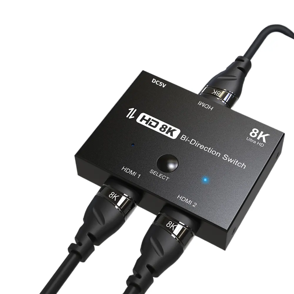 HDMI 2.1 Ultra HD 8K High Speed 48Gbps Directional Switch Only 2 in 1out 8K @ 60Hz 4K @ 120Hz Splitter Converter