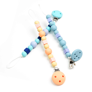 Nuevo Diseño Seguro Multi estilo no tóxico Bpa libre rosa azul bebé chupete de silicona Clip cadena - Product Image 5