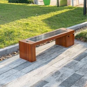 Banco de <span class=keywords><strong>Parque</strong></span> con Estructura de Hierro y Energía Solar, Música Bluetooth, Carga Inalámbrica, Asiento Inteligente con WiFi, Luz, Diseño Moderno, Sin Necesidad de Cableado - Product Image 5