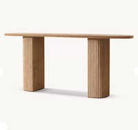 Console d'entrée moderne en bois massif RH OEM Mulholland, table de hall en chêne américain, bureau d'entrée de villa de haute qualité pour couloir