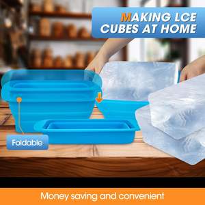 <span class=keywords><strong>Cubo</strong></span> <span class=keywords><strong>de</strong></span> hielo grande <span class=keywords><strong>plegable</strong></span> <span class=keywords><strong>de</strong></span> <span class=keywords><strong>silicona</strong></span> con tapa, 8 libras, reutilizable, <span class=keywords><strong>cubo</strong></span> <span class=keywords><strong>de</strong></span> hielo gigante, fabricante <span class=keywords><strong>de</strong></span> ladrillos, moldes para inmersión en frío y enfriador - Product Image 3