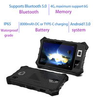 Tableta Robusta Android 11 de 8 Pulgadas con Lector de Huellas Dactilares Iris, Escáner de Código de Barras, Lector de Tarjetas RFID NFC Inteligente y Reconocimiento Facial Seguro