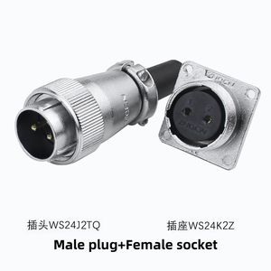 Conector de Aviación WS24, Enchufe y Tomacorriente de 2/3/4/9/10/12/19 Pines, Conector Eléctrico Cuadrado Macho y Hembra para Maquinaria Industrial - Product Image 5