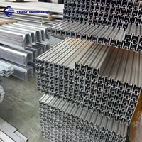 Sistem Panel Surya PV Pabrik OEM, Kit Atap, Braket Pemasangan, Struktur Rel Aluminium