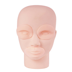 <b>Silicone</b> PMU Mannequin Head Mold Replaceable Eyes Mouth Eyebrow Lip Microblading Tattoo Practice Training <b>Tool</b> Kit - Product Image 1