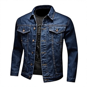 Blouson en jean d'hiver pour homme américain, 100 % coton, coupe décontractée, coupe-vent, fermeture éclair, style chauffeur de camion - Product Image 4
