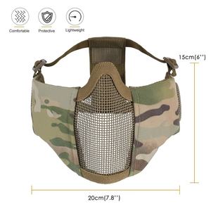Masque tactique en maille, entraînement au combat, camouflage, équipement de chasse en plein air, équipement de protection, demi-masque tactique - Product Image 2