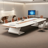 Nouveau bureau de direction ergonomique convertible en bois massif, table de conférence, design extensible écologique pour la maison
