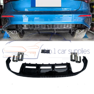Para <span class=keywords><strong>2022</strong></span> S3 difusor parachoques trasero actualización con tubos de escape y Clips nueva condición para <span class=keywords><strong>A3</strong></span> 8Y - Product Image 2