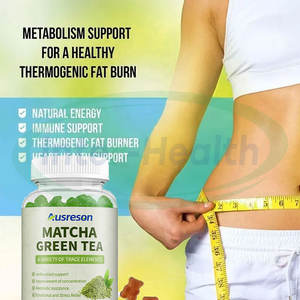 Ausreson, suplemento adelgazante, extracto de té verde Matcha, energía gomosa, quemador de grasa, vinagre de sidra de manzana, gomitas de té verde Matcha veganas - Product Image 3