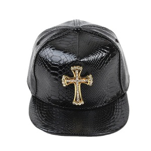 Gorra Snapback de Cuero PU con Diseño de Cocodrilo y Pedrería, Unisex, Estilo Casual - Product Image 5