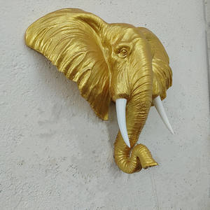 Scultura di Testa di <span class=keywords><strong>Elefante</strong></span> Realistica Personalizzata in Resina da Appendere, per Decorazione Artistica e da Collezione per Interni ed Esterni - Product Image 5