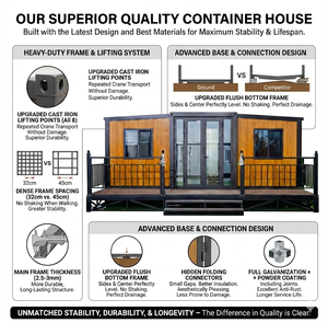 Casa Container Mobile 40Ft, Piccole Abitazioni Moderne di Lusso, Casa Prefabbricata con 4 Camere da Letto, 3 Camere da Letto Disponibili - Product Image 6