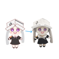 Poupée douce en peluche jouets personnalisés poupées en peluche garçon avec vêtements et écouteurs casque jouet fabricant Anime peluche animal personnalisé