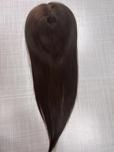 ท็อปเปอร์ผมแท้แบบยุโรป Remy  ฐาน PU  ความหนาแน่น 130% <span class=keywords><strong>สี</strong></span>ธรรมชาติ  ตาข่ายระบายอากาศ สำหรับผู้หญิง - Product Image 4