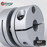 Coupleur à diaphragme unique avec moyeu en aluminium et pince à membrane en acier inoxydable 304, sans jeu, pour alignement angulaire, pour moteur pas à pas, vis à billes, CNC