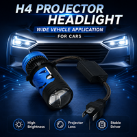 Ampoule de phare LED SFIDA T6 H4, ampoule de phare LED super lumineuse, 80W 8000LM, plug and play, lentille de projecteur laser, IP67