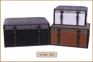 New Design Wooden Cube Square <strong>Storage</strong> Trunk Box <strong>Stool</strong> <strong>Seat</strong> with Faux Leather Surface - Product Image 5
