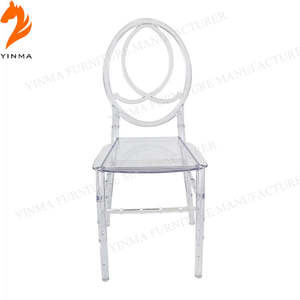 Chaise Chiavari en résine transparente transparente chaise de mariage en acrylique blanc chaise Phoenix Napoléon en gros - Product Image 6