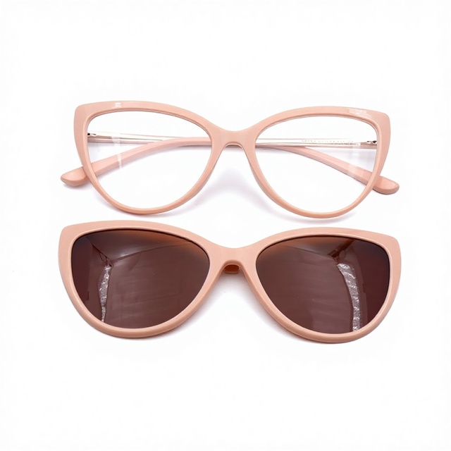 58014 Long-Term Cat's Eye Polarized Sunglasses Full Frame TR90 Unisex with Metal Slingshot Feet and Anti-Ultraviolet Lenses