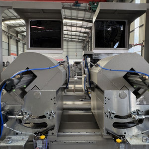 WEIKE <span class=keywords><strong>CNC</strong></span> automatico profilo in alluminio mitra sega <span class=keywords><strong>Cnc</strong></span> doppia testa macchina di taglio per 90 e 45 gradi - Product Image 2