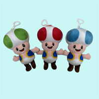 Vente en gros de jouets en peluche Super Mario de 4 à 8 pouces, porte-clés en peluche créatifs, poupées pour machines à griffes, cadeaux d'anniversaire pour enfants
