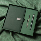 New Design Business High Grade Custom PU Leather Hardcover Thread <b>Sewing</b> Bound A5 100 Sheets Notebook Roller Pen <b>Box</b> for Gift - Product Image 2