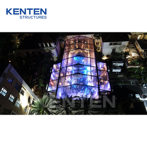 Bên ngoài trời rõ ràng sợi thủy tinh cấu trúc atrium đám cưới 40m <span class=keywords><strong>x</strong></span> 60m 100x40 khung nhôm trong suốt phục vụ lều cho hôn nhân - Product Image 4