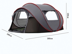 Carpa Plegable Personalizada para Cuatro Personas, de Poliéster 190T, Impermeable de 1500-2000 mm, Diseño Profesional para Tres Estaciones, Fibra para Exteriores - Product Image 2