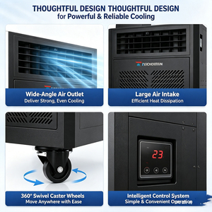 Industrial Portable Air <b>Cooler</b> 31,000 BTU R-410A Refrigerant Commercial Mobile <b>AC</b> with Adjustable Air Outlet 220V Cooling System - Product Image 4
