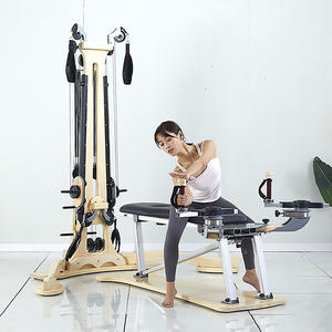 <span class=keywords><strong>Machine</strong></span> à tour d'expansion gyroscopique réglable pour <span class=keywords><strong>musculation</strong></span> Yoga d'intérieur érable trapèze Pilates chaise réformateur poitrine mouche - Product Image 2