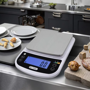 เครื่องชั่งน้ำหนักอาหารอิเล็กทรอนิกส์ในครัวเรือนแบบใหม่ตราชั่งสแตนเลส + ABS สำหรับอาหาร/ลูกอมน้ำหนัก3กก./0.1ก. - Product Image 6