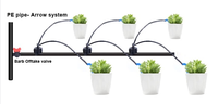 Kit d'irrigation goutte à goutte droit pour plantes en pot, tube d'irrigation par goutte à goutte pour racines, raccord d'arrosage automatique pour serre
