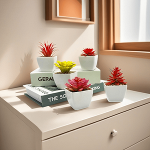 <span class=keywords><strong>Mini</strong></span> <span class=keywords><strong>Palmier</strong></span> Artificiel Réaliste Succulent Design De Luxe Mariage Étagère De Noël Décor De Bureau dans Un <span class=keywords><strong>Pot</strong></span> <span class=keywords><strong>En</strong></span> Plastique Blanc - Product Image 4