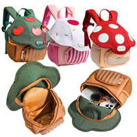 Adorable mochila de setas para jardín de infantes, Mini bolsa de viaje, bonita mochila escolar para niños pequeños, niñas y niños, regalos, mochila escolar roja de dibujos animados para niños