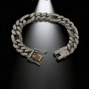 Accesorios de Moda, Collar de <span class=keywords><strong>Cadena</strong></span> Cubana para Hombre y Mujer, Chapado en Aleación, Estilo Hip Hop - Product Image 1