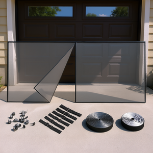 Moustiquaire de fenêtre de porte de garage D0100H7X91T en polyester, résistante aux insectes, installation facile, design minimaliste - Product Image 2