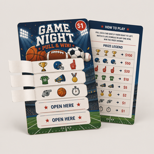 Boletos de Rasca y Gana Personalizados al por Mayor con Temática de Rugby, Diseño Gratuito, Boletos para Sorteos Deportivos, Tarjetas de Juego de Ganancia Instantánea, Tarjetas Rasca y Gana - Product Image 1