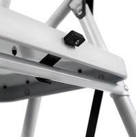 Design moderne EN 131 Échelle pliante portable en acier à 2 marches Prix usine pour usage domestique extérieur pour supermarchés Extérieur Maison