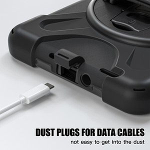 เคสสำหรับ Samsung Galaxy Tab Active 3 / Active 5 (T570/T575/X300/X306B) 8.0 นิ้ว 2024/2020 เคสแบบแข็งพร้อมขาตั้งหมุนได้และสายคล้องมือ - Product Image 5