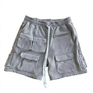 Pantalones cortos casuales de algodón para hombre con diseño único de contorno de pantera de dibujos animados, tela suave al tacto y cintura con cordón ajustable - Product Image 1
